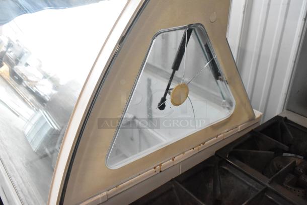 Kelvinator metal commercial ice cream dipping cabinet with side panel glass cracks, 115 volts, 1 phase.