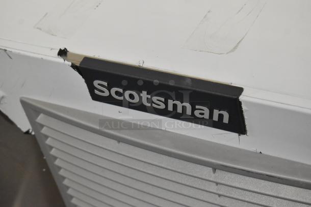 Scotsman MC1030MA-32A ice machine, stainless steel, new with scratches, 1077 lb capacity, 208/230V, 1 phase.