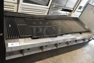 2022 Cooking Performance Group 72" stainless steel charbroiler, model 351CRCPG72NL, 240,000 BTU, natural gas powered.