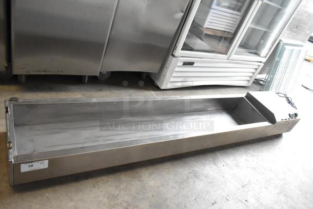 2022 PIZZA88A Stainless Steel Commercial Countertop Refrigerated Rail, model PIZZA88A, missing lid, 115 volts, 1 phase.