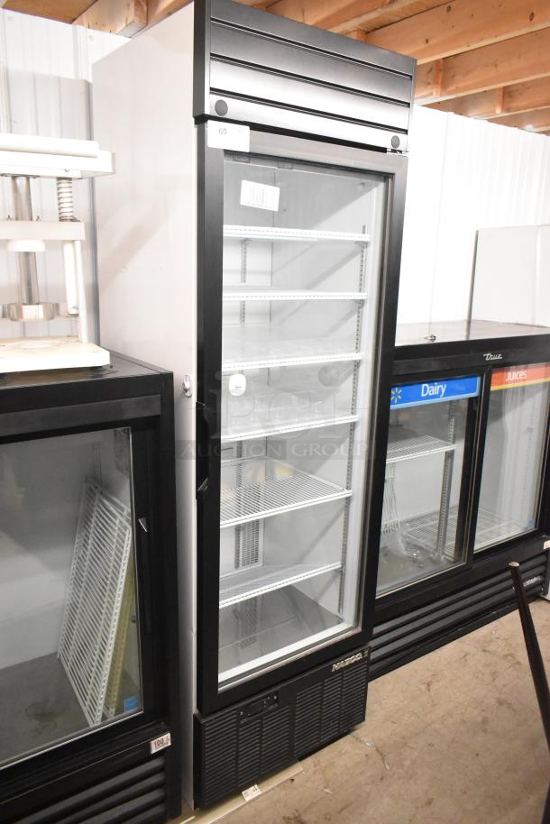 2019 Habco SE18HC single door cooler merchandiser, metal, poly coated racks, 115 volts, excellent condition.