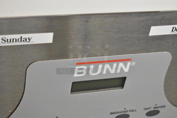2018 Bunn IMIX-5 cappuccino machine, stainless steel, 120/208-240V, 1 phase, commercial countertop model, control panel shown.