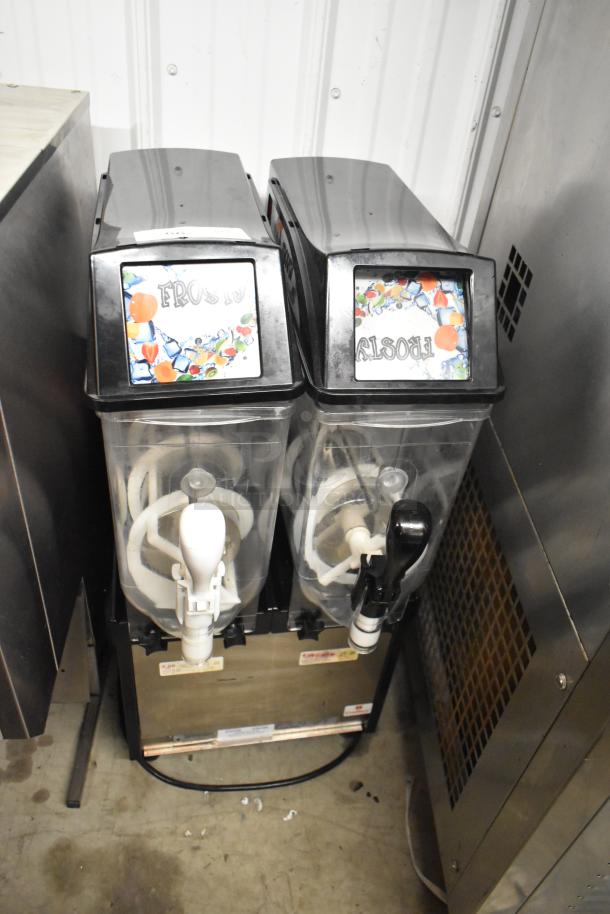 SPM Frosty 2 New stainless steel slushie machine, dual hoppers, 115 volts, commercial countertop model in excellent condition.