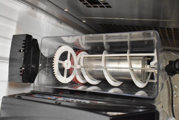 SPM Frosty 2 New Stainless Steel Slushie Machine, dual hoppers, commercial grade, 115V, 1-phase, pristine condition.