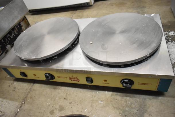 BRAND NEW Carnival King 382CM16DBL Stainless Steel Dual Crepe Maker, 16", 208/240 Volts, 1 Phase, Scratch and Dent.