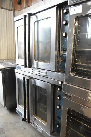 2 Duke Stainless Steel Commercial Natural Gas Powered Convection Oven w/ View Through Doors, Metal Oven Racks and Thermostatic Controls. 2 Times Your Bid! - Item #1214901