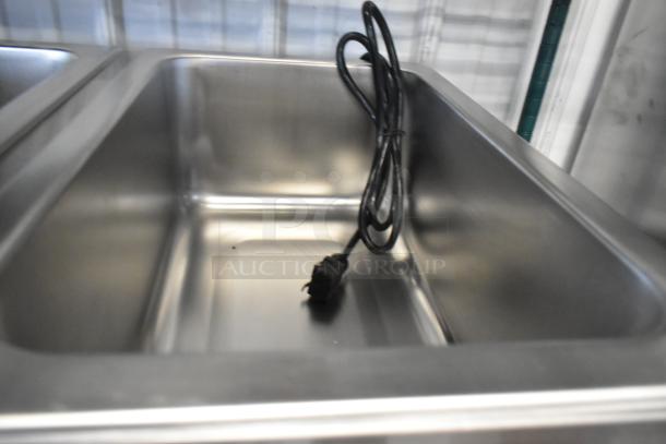 Brand new scratch and dent ServIt 423FW200D stainless steel dual well food warmer, digital controls, 120V, 1 phase.