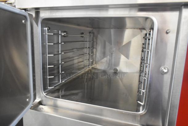 Vulcan VSX24G stainless steel commercial steam cabinet interior, 2 deck, natural gas, 200,000 BTU, excellent condition.