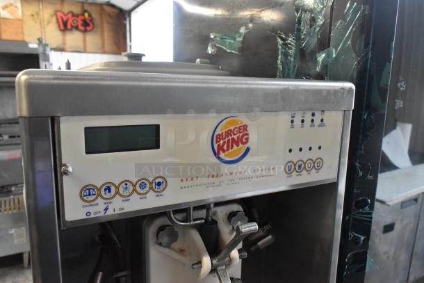 Taylor PH61-33 stainless steel single flavor soft serve machine, Burger King branding, air-cooled, 208-230V, 3 phase.