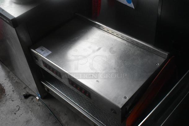 Conti Club stainless steel commercial espresso machine, countertop model, visible wear, intact control panel, auction tag #106.