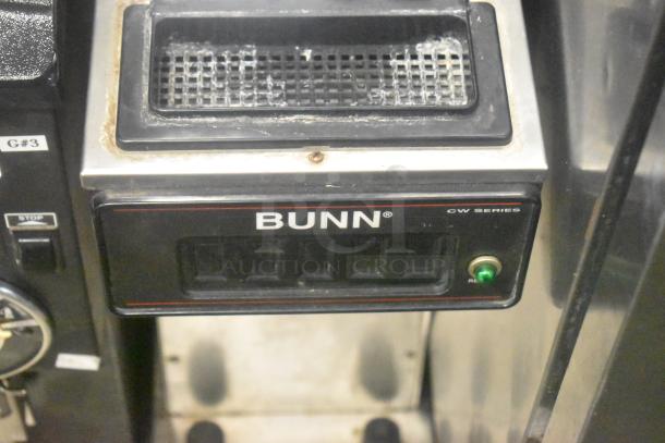 Bunn CW15-APS coffee machine, stainless steel, commercial countertop model, 120 volts, visible wear, CW Series label.