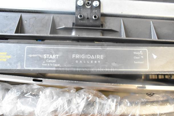 Frigidaire GDPH4515AF2B undercounter dishwasher, 115 volts, 1 phase. Stainless steel panel with start, clean, sanitize options.