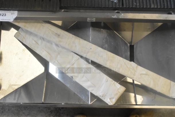 EmberGlo Stainless Steel Commercial Countertop Charbroiler Grill, new, protective packaging, model and tags visible.