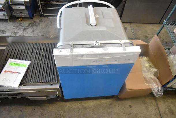 Frigidaire FDPC4221AW3A undercounter dishwasher, 115V, 1 phase, new condition, labeled item 124 for auction.