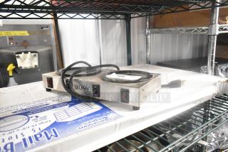 Bunn WX2 Metal Countertop 2 Burner Coffee Pot Warmer, 120V, 1 Phase, with visible Bunn logo, power switch, and plug.