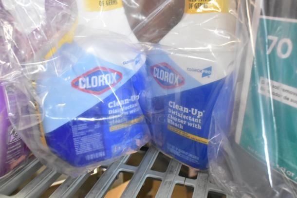 20 various cleaning and sanitary items including Clorox Clean-Up, in sealed packaging. Ideal for bulk purchase.