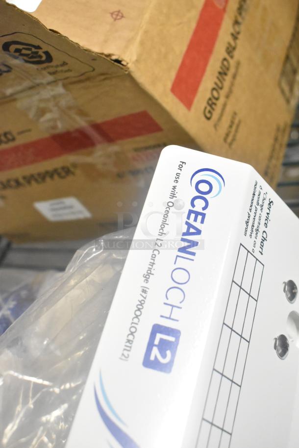 BRAND NEW OceanLoch L2 Dual Water Filtration System with Oceanloch-L2 Cartridges, 1 Micron, 3.34 GPM, slight box damage.