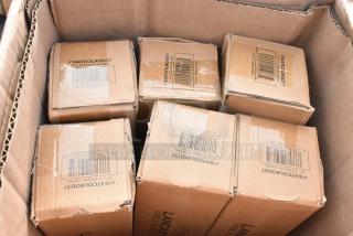 Box of 6 Lancaster Table & Seating 37 1/2" bar height table base columns and rods, model 164TCOLROD37, new in box.