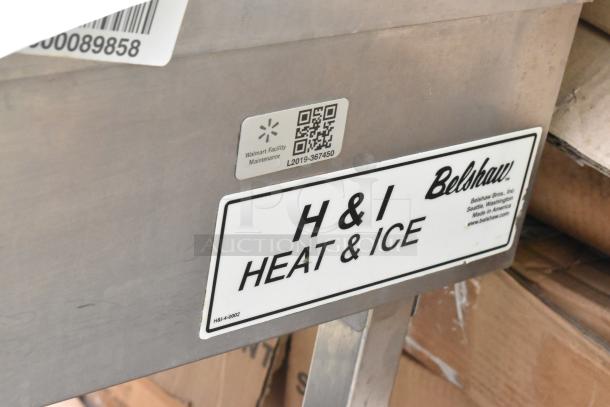 Belshaw Adamatic H&I-4 Heat and Ice Icing Station, 208V, 1 Phase. Features labels with brand and model details.