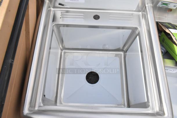 BRAND NEW Steelton 522US1816 18"x16" utility sink for single-inlet faucet, stainless finish, minor scratches and dents.