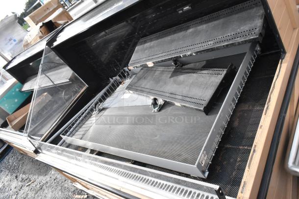 Killion Metal Commercial Open Grab N Go Merchandiser, 208/230V, 1 Phase, with glass panels and adjustable shelving.