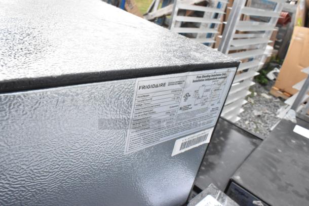 Four mini coolers, including Galanz and Hisense models, with visible Frigidaire label showing specs. 115 volts, 1 phase.
