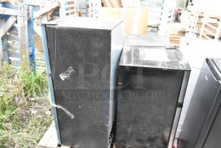 Four mini coolers including Frigidaire, Whirlpool, Igloo, and Haier in used condition. 115 volts, 1 phase. Some scratches visible.