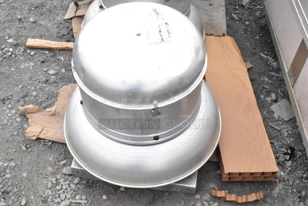 Loren Cook 100ACE-100C3B metal rooftop exhaust fan, mushroom design, 115 volts, 1 phase, excellent condition.
