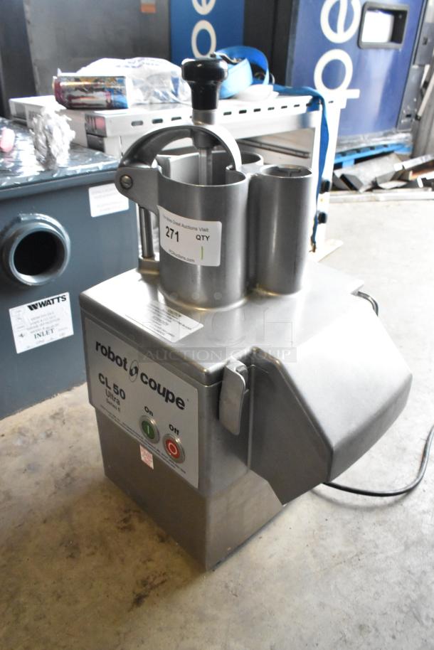 Robot Coupe CL50 Ultra Series E metal food processor, 120V, 1 phase, commercial countertop model, good condition.