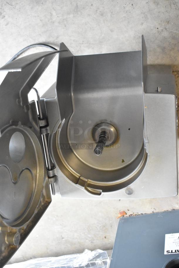Robot Coupe CL50 Ultra Series E food processor, 120V, 1 Phase. Metal construction, shown open, in good condition.