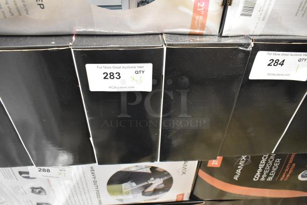 2 AvaMix 928IBHD21 21" Heavy-Duty Immersion Blenders, new scratch and dent, 1 1/4 hp, 120V, labels showing lot numbers.