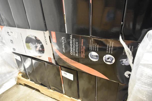 Brand new AvaMix 928IBHD21 21" heavy-duty immersion blender, 1 1/4 hp, 120 volts, scratch and dent condition.