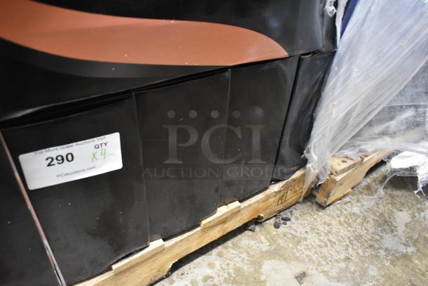 Four AvaMix 928IBHD21 21" heavy-duty immersion blenders in original packaging, labeled "290 QTY X4," packed on a pallet.