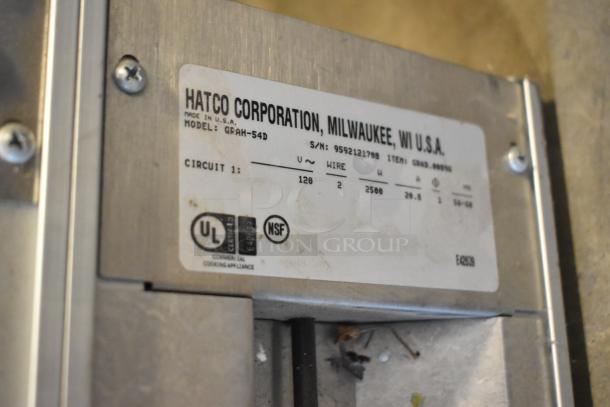 Hatco GRAH-54D metal commercial heat strip, 120 volts, 1 phase, with UL and NSF certifications.