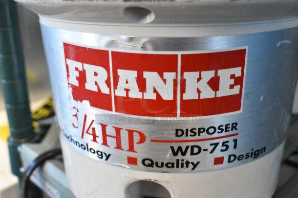 Franke Little Butler Waste Disposer, 3/4 HP, Model WD-751, 115V, 1 Phase, featuring technology, quality, design.