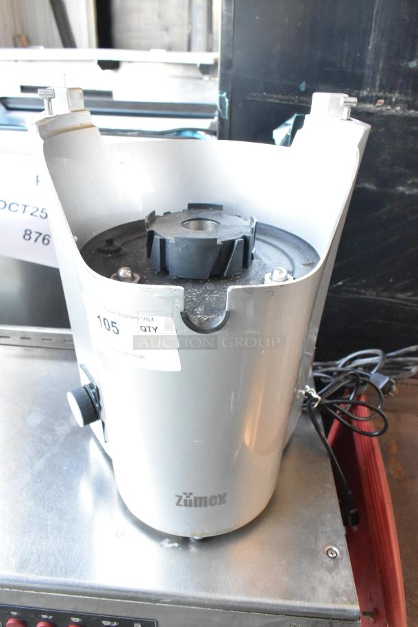 2021 Zumex Multifruit LED juicer base, metal, countertop model. 115V, 1 phase. Visible label with item number.