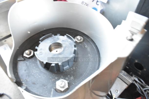2021 Zumex Multifruit LED juicer base, metal countertop model, 115 volts, 1 phase, showing some wear.