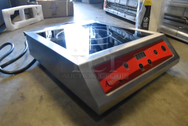Brand new Avantco 177IC3500 induction cooker, scratch and dent, red panel, digital display, 208-240V, 1 phase.