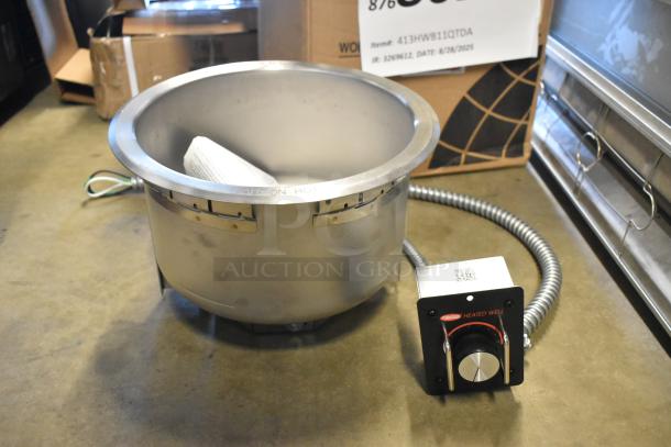 Brand new Hatco HWB-11QTD 11 Qt. heated soup well with drain, single drop-in, 120V, no visible damage, includes controls.