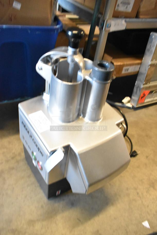 Brand new Robot Coupe CL50 649CL50ND food processor, 1 1/2 hp, 120V, continuous feed, no discs, slight scratches.
