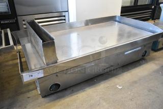 Star Stainless Steel Commercial Countertop Chrome Top Flat Top Griddle in good condition, industrial design.