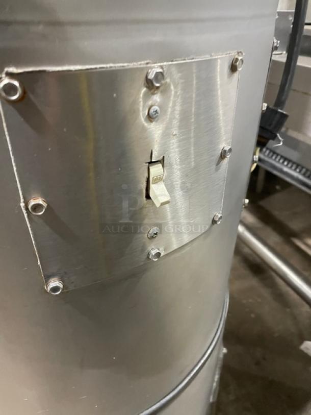 Hobart commercial electric potato peeler, model 6460C, 60 lb capacity, with stand, stainless steel, working condition.