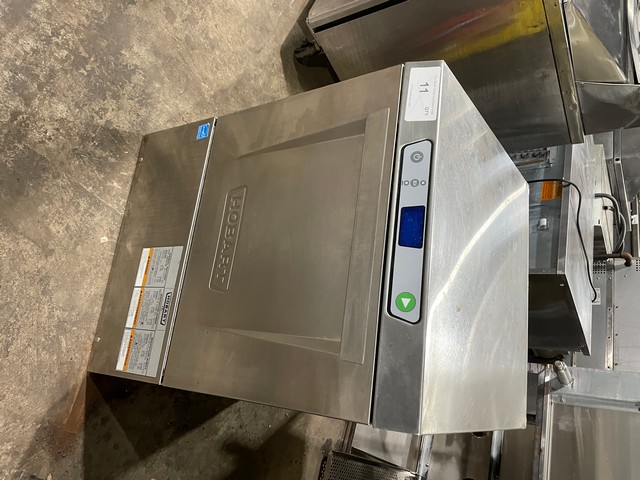 Hobart LXEC undercounter commercial dishwasher showing compact design and control panel