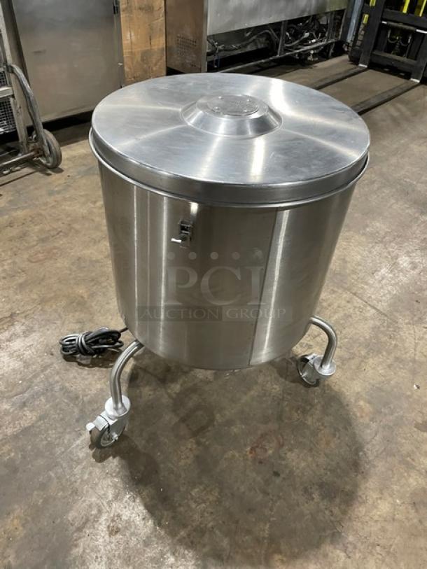 Delfield Salad Ace Series electric salad dryer, model SALD1, 20-gal capacity, stainless steel, on casters.