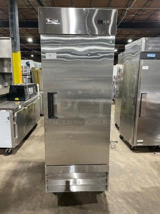 U-Star Commercial Stainless Steel Solid Single Door Reach In Freezer! With Poly Coated Wired Rack! Model: USFZ-1D SN: 6396170218110112! 115V! On Casters! - Item #1215399