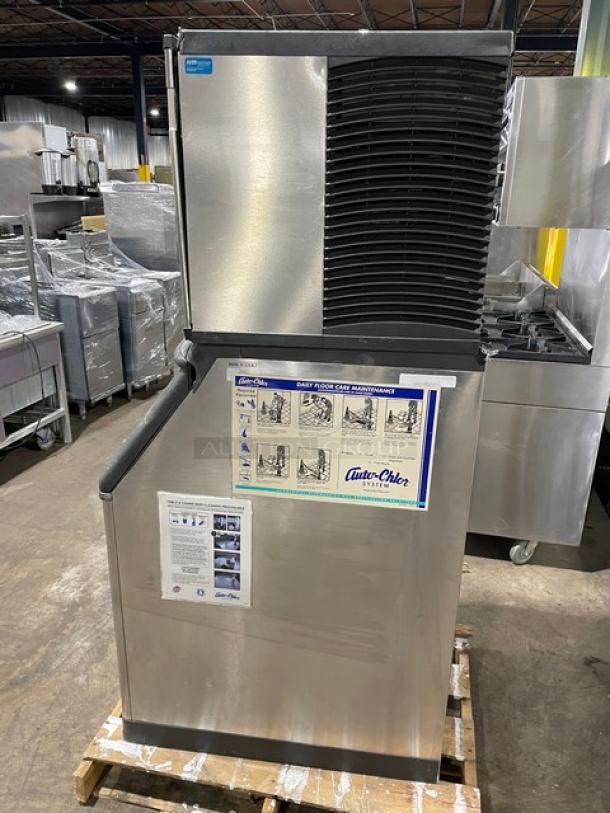 Manitowoc Stainless Steel Ice Maker/Bin Combo, Model IY0524A161. Electric, air-cooled, includes legs, 115V 1 Phase.