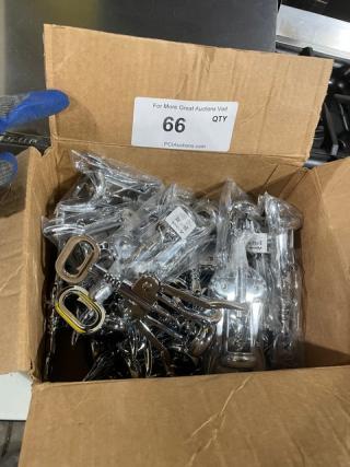 Adcraft Commercial Chrome Plated Winged-Style Corkscrews, Model WCS7, brand new in box. Multiple units available.