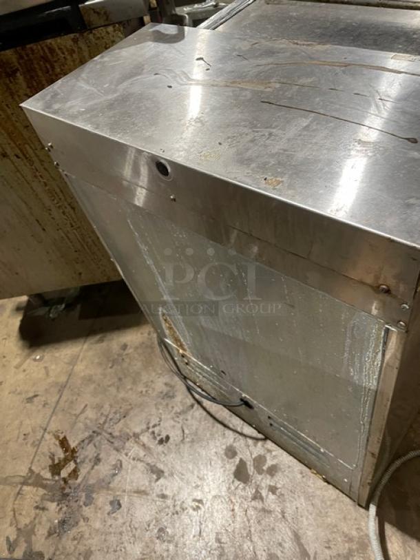 Krowne MC24S stainless steel underbar glass/mug froster with sliding-top lid, used condition, 24-inch, 115V, SN: 0101590.