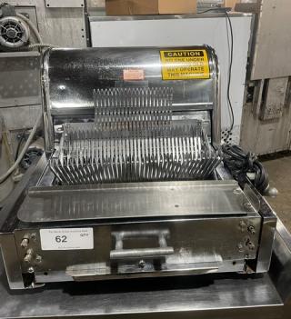 Berkel Commercial Stainless Steel Electric Powered Countertop Bread Slicer! Model: MB SN: 9211120103897! 115V 1 Phase! On Legs! - Item #1215560