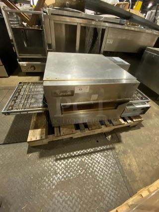 Lincoln Impinger II 1100 Series stainless steel conveyor oven, Model 1116000UK1837, used condition, bidirectional, natural gas.